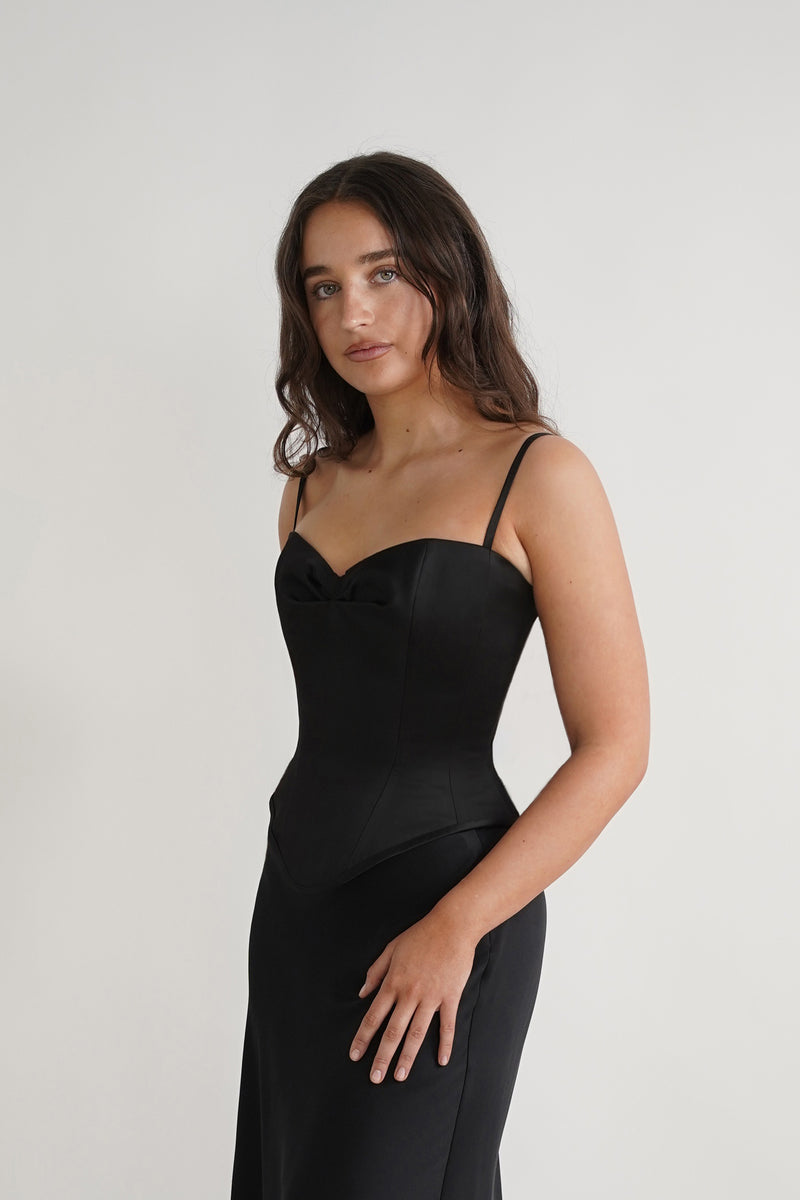Black Pinched Corset