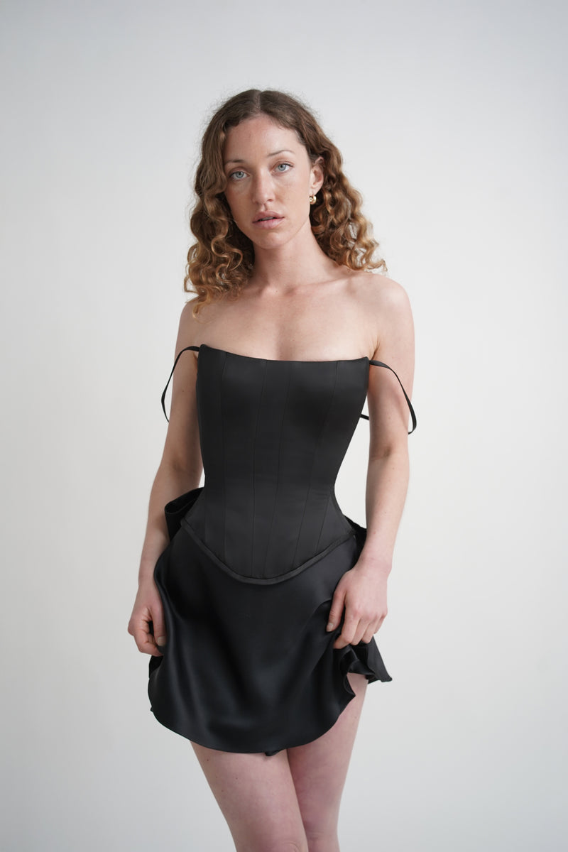 Black Scooped Corset