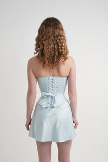 Blue Pinched Corset