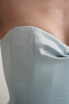Blue Pinched Corset