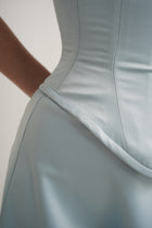 Blue Pinched Corset