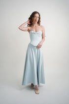 Blue Pinched Corset