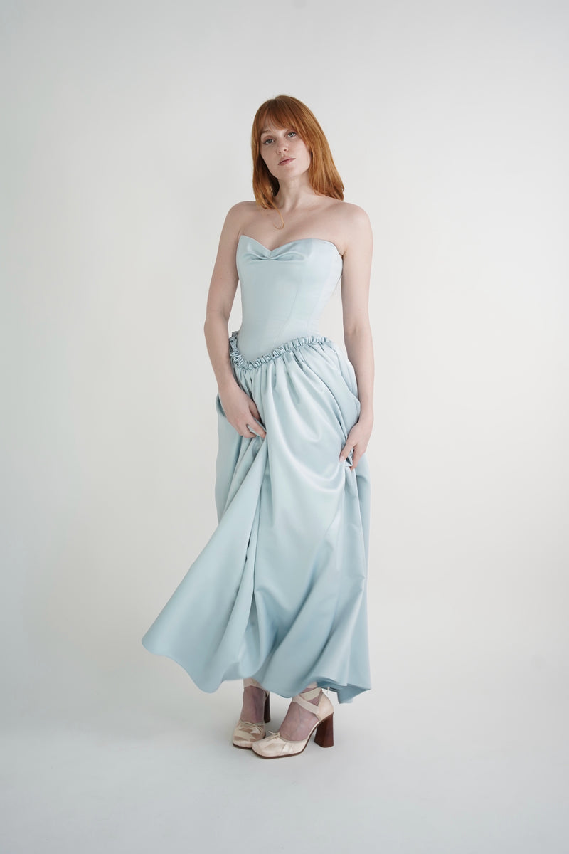 Blue Pinched Dress