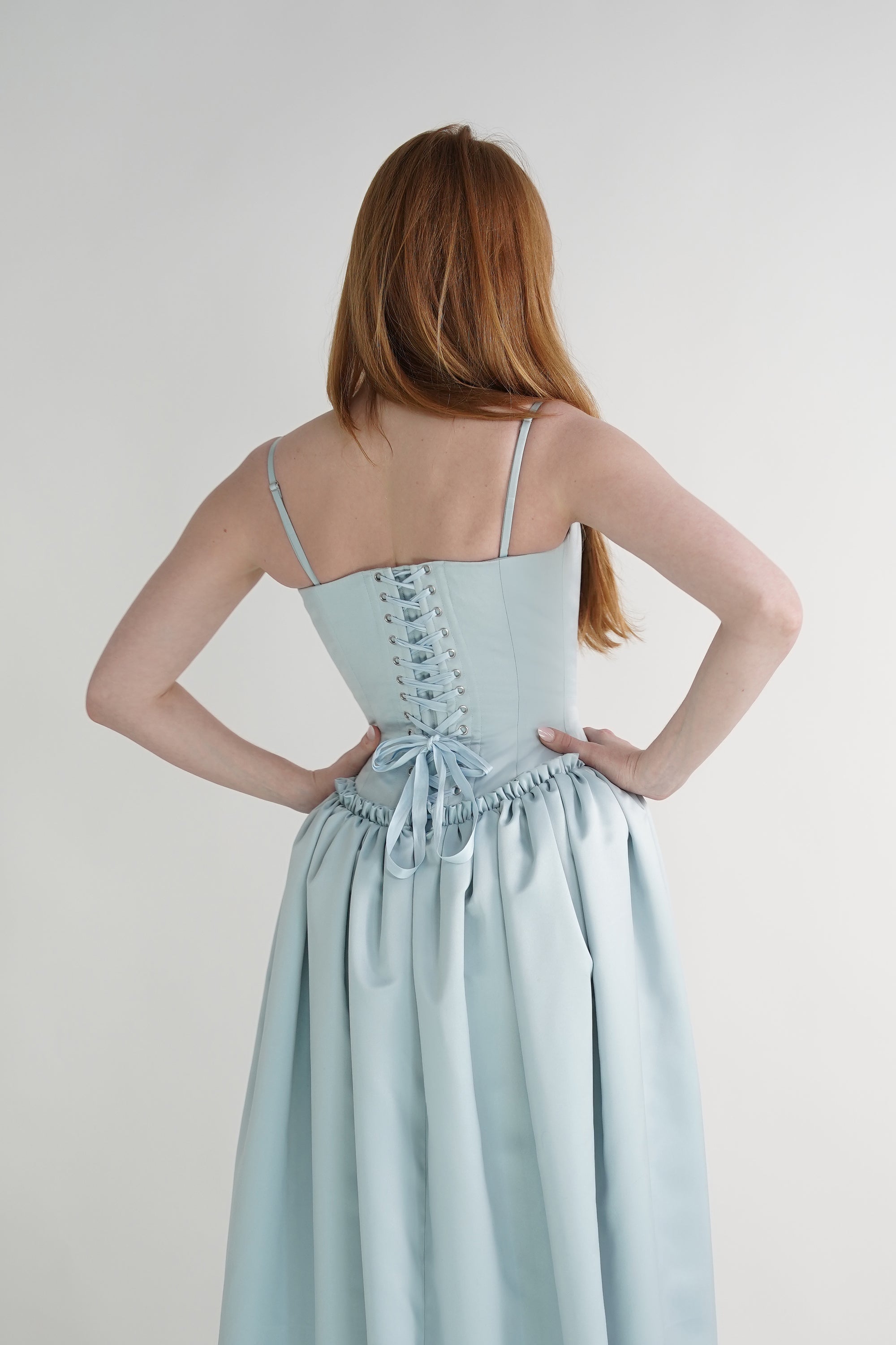 Blue Pinched Dress