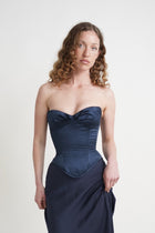 Navy Pinched Corset