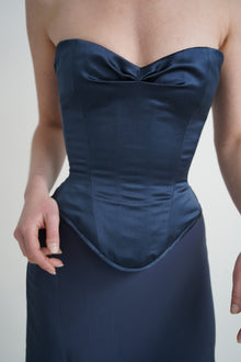 Navy Pinched Corset