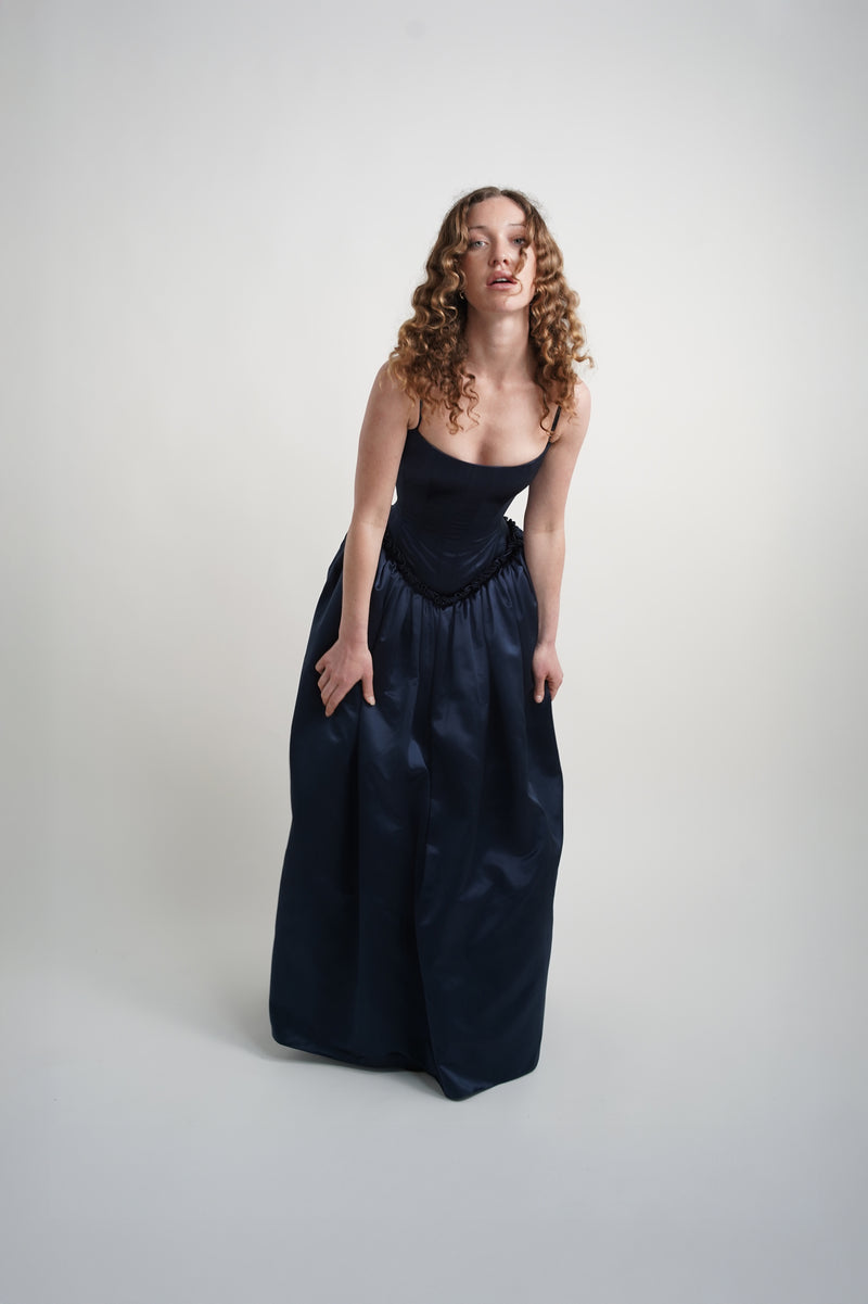 Navy Scooped Dress
