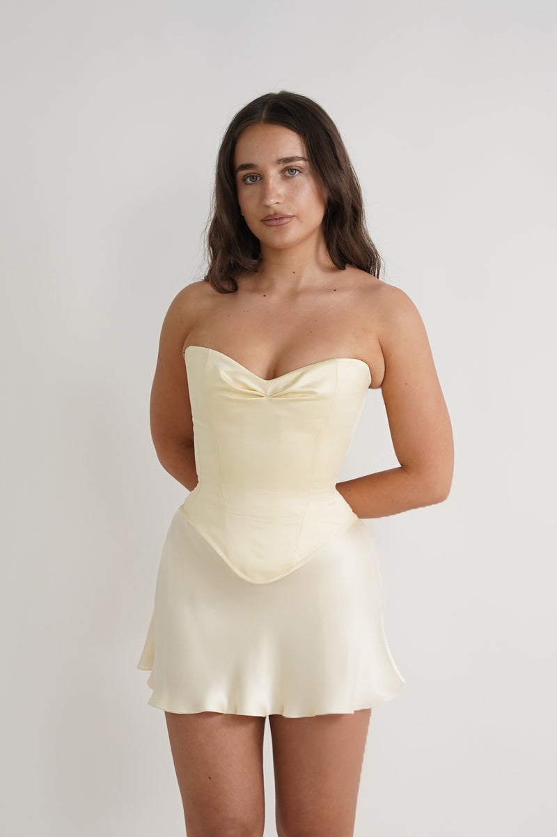 Yellow Pinched Corset