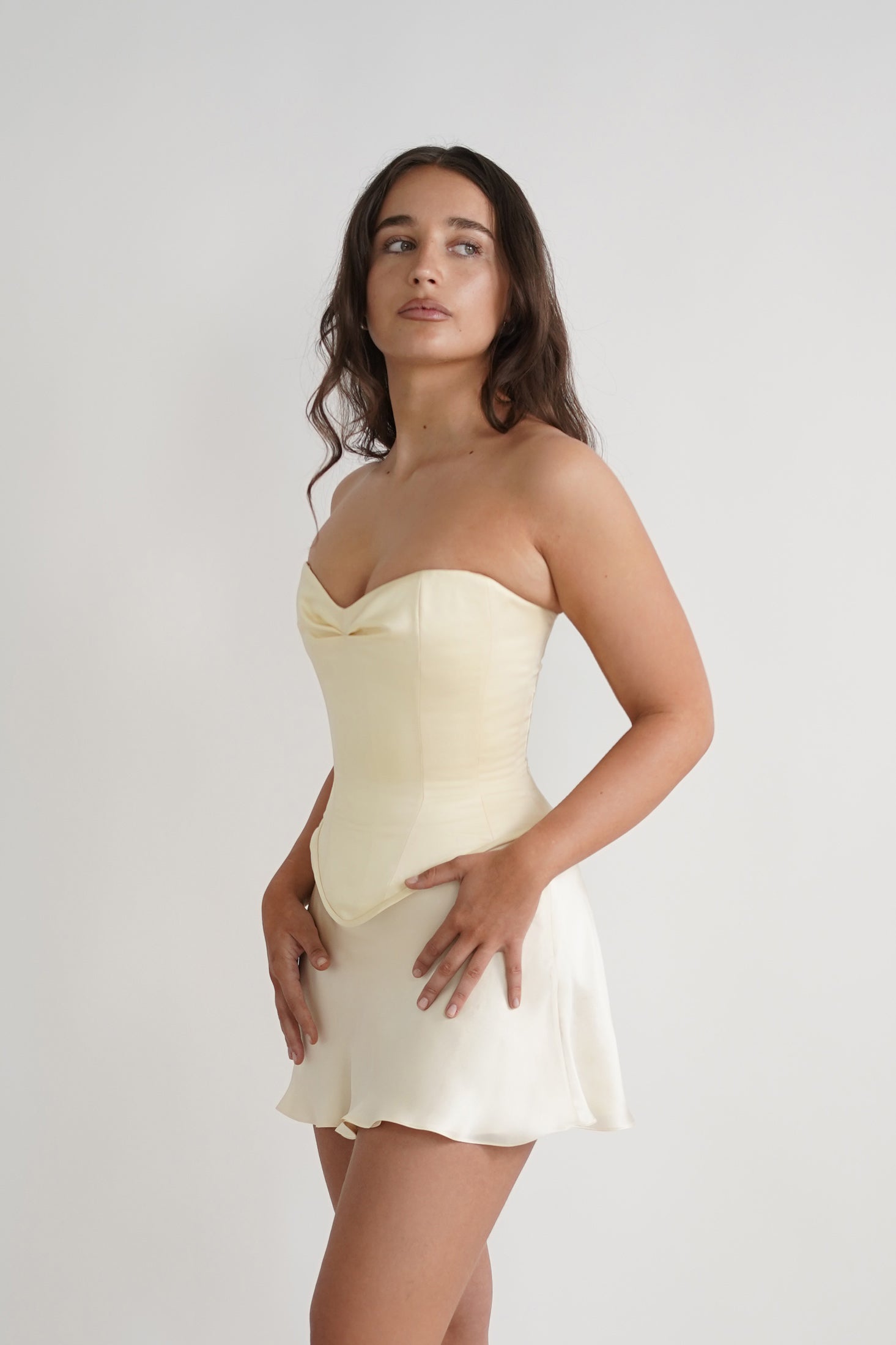 Yellow Pinched Corset