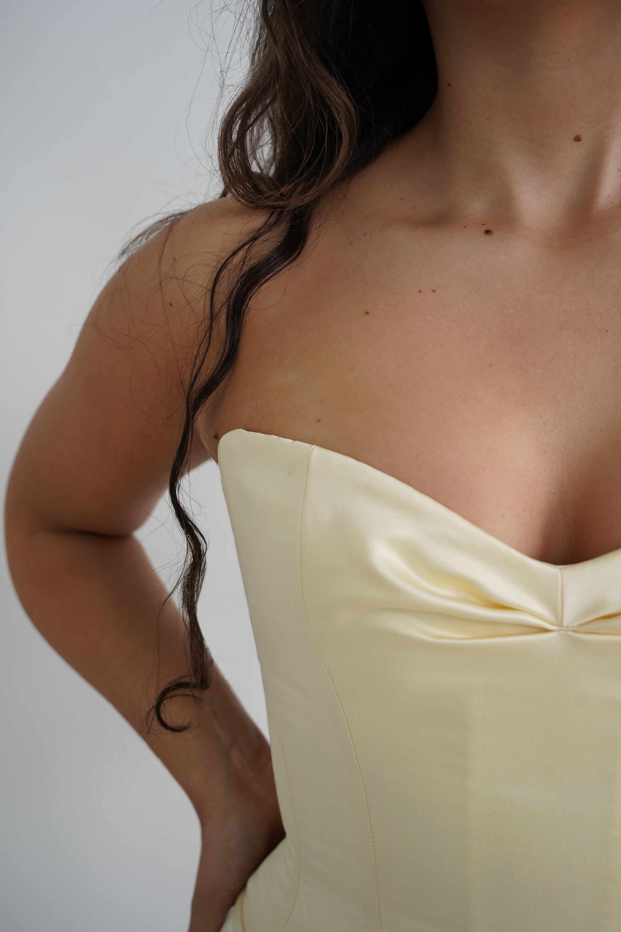 Yellow Pinched Corset